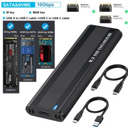 Mice 6/10gbps M2 Ssd Case Nvme Enclosure Sata Dual Protocol M.2 to Usb Type C 3.1 Ssd Adapter for Nvme Pcie Ngff Sata Ssd Disk Box