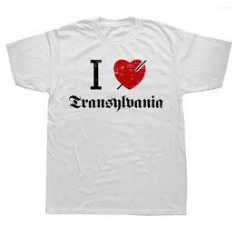 Men's T Shirts I LOVE TRANSYLVANIA T-SHIRT Romania Fun Silence Dawen Mayhem Aarseth Cool Casual Pride Shirt Men Unisex Fashion