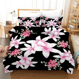 Bedding Sets 2024 Luxury Flowers Set Colourful Duvet Cover With Pillowcase Soft Bedclothes Gift For Children Kids Linen