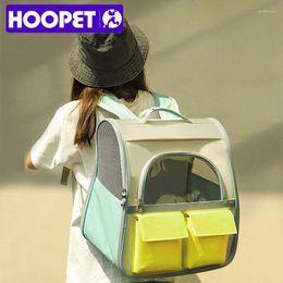 Cat Carriers HOOPET Bag Going Out Portable Backpack Shoulder Pet Schoolbag Anti-stress Dog Large-capacity Space