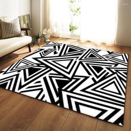 Carpets 3D Geometric Pattern Carpet Living Room Kids Home Bedroom Decoration Hallway Floor Children Rugs Bedside Rug