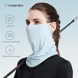 Bandanas Unisex UV Sun Protection Mask Breathable Silk Sports Bandana Soft Adjustable Anti Ultraviolet For Summer Outdoor Activities