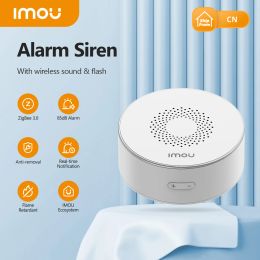 Detector IMOU WiFi Alarm Siren Smart Life 85dB Loud Speaker ZigBee 3.0 with Strobe Flash Siren Long Endurance for Home Security System