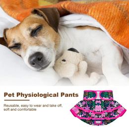 Dog Apparel Pet Pants Comfortable Leak-proof Menstrual Flower Pattern Physiological Diaper For Female Dogs Small/large