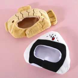 Dog Apparel Stylish Cat Hat Adjustable Pet Fastener Tape Cartoon Taiyaki Shape Headgear Decorative