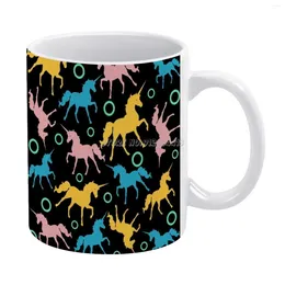 Mugs Collection Yellow Blue Pink On By Studio M & Co Coffee 330ml Creative Travel Mug And Cup Office Drinkware Tazza Cute B