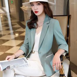 Women's Suits Fashion Spring Autumn Suit Jacket 2024 1 Buckle Slim Fit Casual Short Coat Tops Ladies Blazer Casaco Feminino