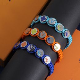 With BOX 925 silver luxury Bracelet Lucky Blue Orange Rope for woman charm bracelets designer good quality Jewellery anniversary gift 3colors option