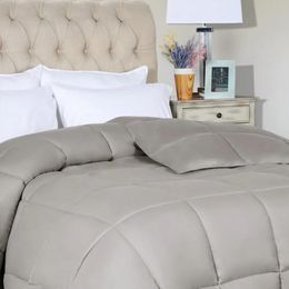 Duvet cover set down alternative bedding king size bed silver home furnishings bed cover and duvet cover 240401