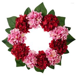 Decorative Flowers Door Floral Wreath Artificial Spring Summer Reusable Seasons For Wedding Wall Festival Garden Decor