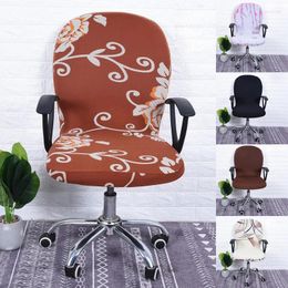 Chair Covers 1PC Washable Cover Computer Seat Protector Polyester Removable Stretchable Multicolor Office Swivel Decor