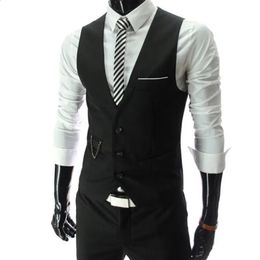 Arrival Dress Vests For Men Slim Fit Mens Suit Vest Male Waistcoat Gilet Homme Casual Sleeveless Formal Business Jacket 240321