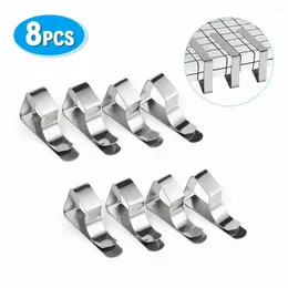 Table Mats 8pcs Tablecloth Clamps Mat Holder Clip Stainless Steel 5.1 2.6 1.3cm For Family Party Picnics Restaurants Home Decoration