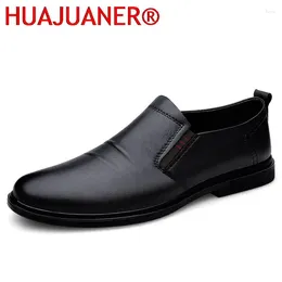 Casual Shoes Men Fashion Slip On Men's Breathable Loafers Moccasins Genuine Leather Male Flats Dress Handmade Footwear