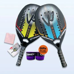 Tennis Female Racket Beach Bee Kit Professional AntiVibrators Pure Aero Carbon Net For Men Woman 240401