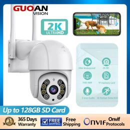 Cameras 2K 4MP Wifi Survalance Camera PTZ Outdoor Waterproof Night Vision Screen Human Detection Security Protection Surveillance ICSee