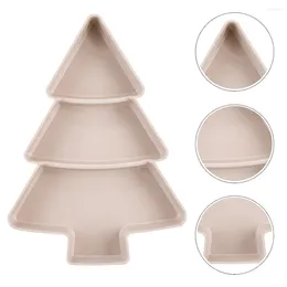 Dinnerware Sets Serving Platter For Party Christmas Tree Compote Christmas-tree Plastic Fruit Dish