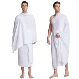 Ethnic Clothing Arab Muslim Hajj Towel Soft And Comfortable White Minority Men's Prayer Shawl