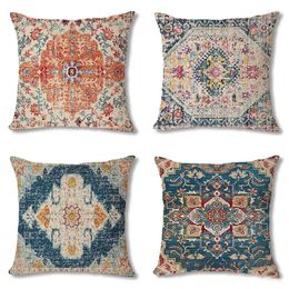 Pillow Vintage Ethnic Style Cover Retro Persian Pattern Case 45x45cm Square Sofa Car Throw Home Decoration