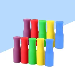 Disposable Cups Straws 25 PCS Plastic Drinking Stainless Steel Tips Protective Case Covers Silicone