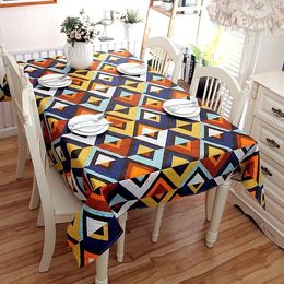 Table Cloth 2024 Real Modern Simple Cotton Thickened Cover Canvas Geometric Party Tablecloth Covercloth Rectangle Tea Decoration