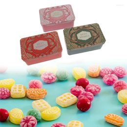 Gift Wrap 1Pc Rectangle Tinplate Can Candy Box Storage Biscuit Metal Home Xmas Kids