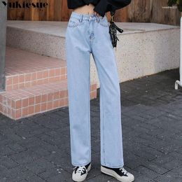 Women's Jeans Streetwear Korean Fashion Summer High Waist Wide Leg Woman Denim Pants For Women Loose Long Trousers