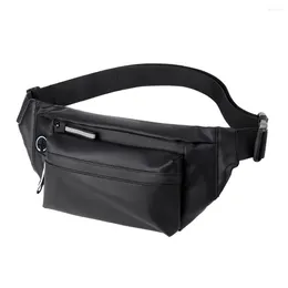 Waist Bags Running Fanny Chest Pack With Headphone Hole Anti-theft Men Casual Oxford Waterproof Crossbody Bum Daily Bag