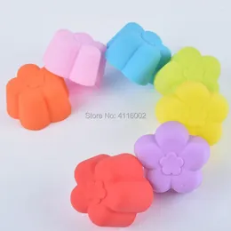 Baking Moulds 1000pcs Mini 5cm Silicone Cupcake Liner Flower Soft Cake Chocolate Muffin Liners Cup Mould
