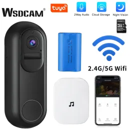 Doorbell Wsdcam Video Doorbell Tuya Wifi Wireless Doorbell Camera 1080P HD Night Vision Intercom Door Bell Smart Home Security Protection