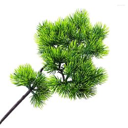 Decorative Flowers 1pcs Artificial Pine Needles Single Plant 45-forked Beauty Green Landscaping Engineering False Branch