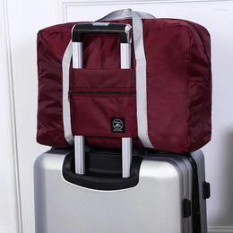 Storage Bags Nylon Foldable Travel Large Capacity Bag Unisex Luggage Women WaterProof Handbags Men Drop 2024