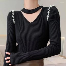 Women's Sweaters 2024 Autumn Winter Sweater Long Sleeve Casual Knitted Pullover Knitwear Jumpers Bottoming Soft Clothes