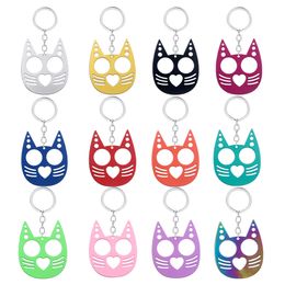 Self-rescue keychains accessories keyrings Outdoor equipment Self-rescue key men's and women's protective key chain Cute cat love keychain