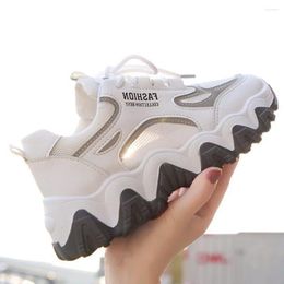 Fitness Shoes Women Hollow Casual Breathable Summer Women's Platform Vulcanized Fashion Mesh White Wedge Ladies Sneakers