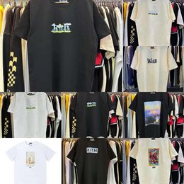 summer Tee Clothing Men Sport Tshirts Designer Kith T Shirt Oversized Short Sleeve Hip Hop Street Loose Breathable Casual T-shirt 100% Cot