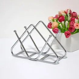 Kitchen Storage Iron Paper Towel Holder Accessory Stainless Steel Triangle With Capacity For Office Bar