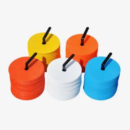 10pcs Soccer Flat Cones Marker Disc High Quality Football Basketball Training Aids Sports Training Equipment Accessories 240403