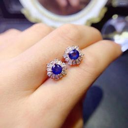 Stud Earrings Designed Sapphire For Sale 925 Sterling Silver Earring Simple Style