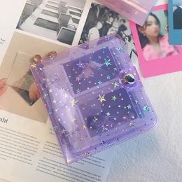 Kawaii Star 1/2/3 inch Photo Album with Inner Page Kpop Photocard Collect Book 3 Rings Binder Cards Organiser Book Stationery