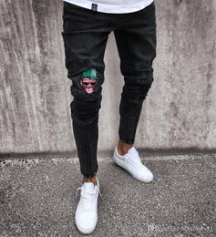 Designer Mens Skinny Jeans Black Blue Rip Slim Fit Stretch Casual Denim Street Wear Biker Jeans Hole Hip Hop Jeans S4XL2018714
