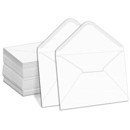 Envelopes 100 Pcs B6 Envelopes White Envelopes For Invitation, Wedding, Announcements, Baby Shower Blank Envelope