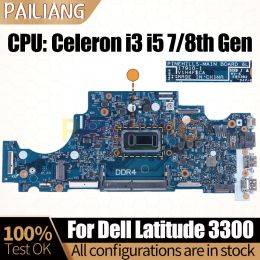 Motherboard For Dell Latitude 3300 Notebook Mainboard 179101 0CMRW8 0RV5W4 09F4GD Celeron i3 i5 7/8th Gen Laptop Motherboard Full Tested