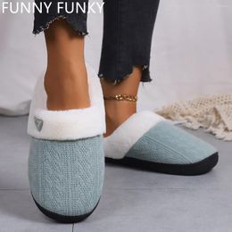 Slippers Women Men Cosy Fluffy Comfy Plush House Non-slip Slides Indoor Winter Shoes