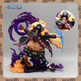 Action Toy Figures One Piece Anime Figure Blackbeard Marshall Figures Action Figurine 21cm Gk Pvc Statue Model Collection Desk Decoration Kids Gift L240402