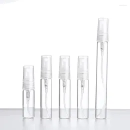 Storage Bottles 10pcs 2-10ml Transparent Glass Spray Bottle Empty Cosmetic Perfume Sample Vials Mini Travel Accessories Refillable