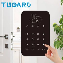 Keyboard TUGARD K10 Wireless Touch Keypad Alarm Host Control Panel RFID Card Password Keypad for GSM Security Alarm System Home Burglar