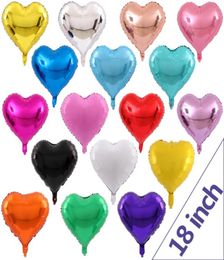 a Love Heart Shape 18 Inch Foil Balloon Birthday Wedding New Year Graduation Party Decoration Air Balloons DH03588072410