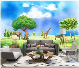 Wallpapers Custom Po Wallpaper For Walls 3 D Murals Cartoon Living Room Bedroom Children's Tropical Rainforest Wall