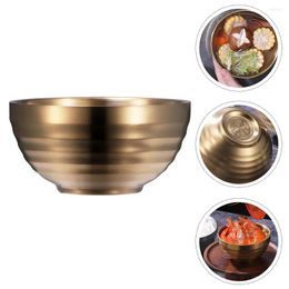 Dinnerware Sets Stainless Steel Double Bowl Kids Rice Household Home Serving Noodle Pasta Containers